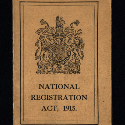 National registration act card for A M Hodel